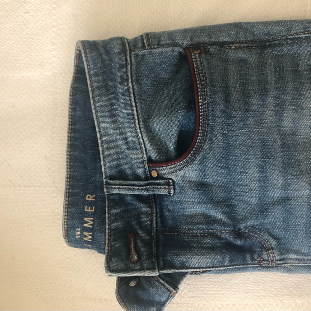 Side zip leather detail jeans